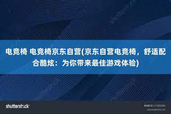 电竞椅 电竞椅京东自营(京东自营电竞椅，舒适配合酷炫：为你带来最佳游戏体验)