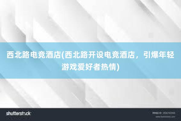 西北路电竞酒店(西北路开设电竞酒店，引爆年轻游戏爱好者热情)