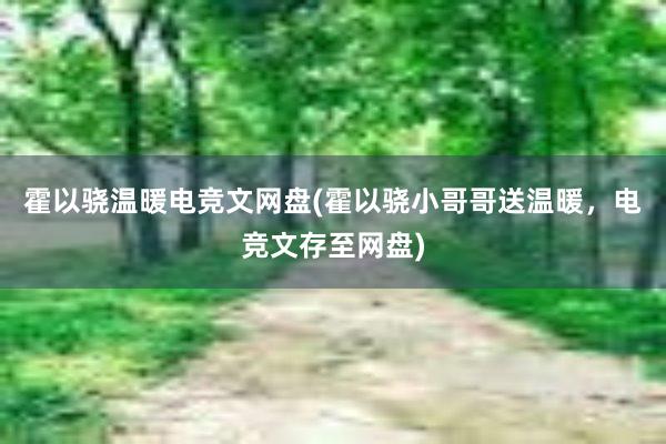 霍以骁温暖电竞文网盘(霍以骁小哥哥送温暖，电竞文存至网盘)