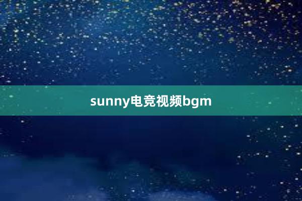 sunny电竞视频bgm