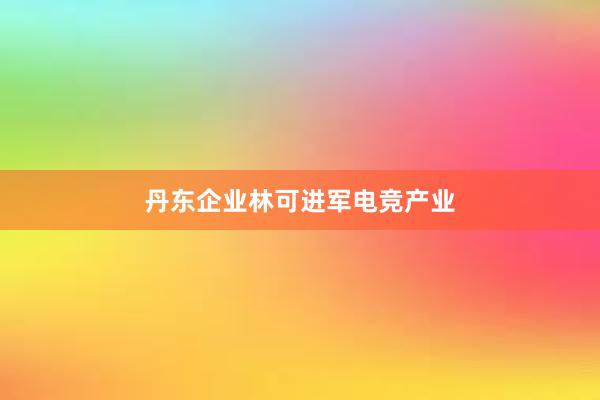 丹东企业林可进军电竞产业