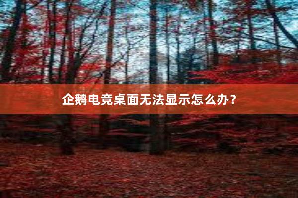 企鹅电竞桌面无法显示怎么办？