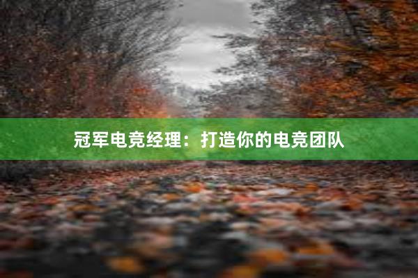 冠军电竞经理：打造你的电竞团队