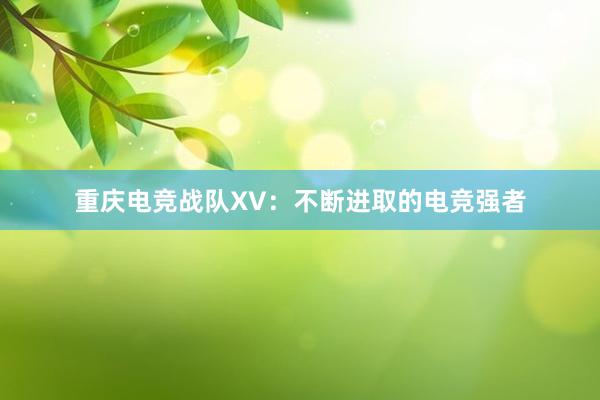 重庆电竞战队XV：不断进取的电竞强者